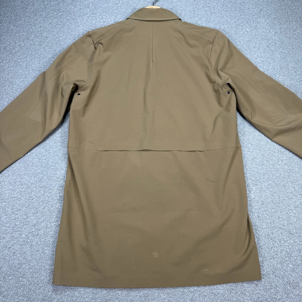 Lululemon Drivers Trench Coat Men's Large Brown Water Repellant Overcoat Outdoor - Picture 3 of 16